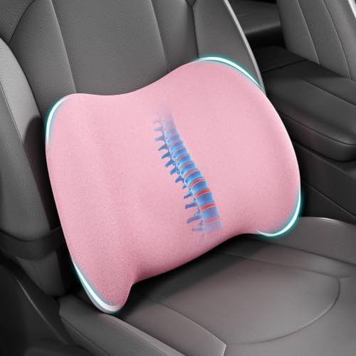 BYMECOST Lumbar Support Pillow for Car, Memory Foam Car Back Cushion by BYMECOST