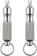 Tire Valve Core Removal Tool Keychain, Portable Stainless Steel Tire Valve Core by XJVSS