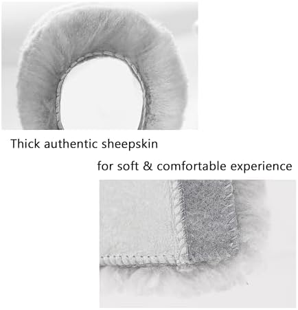 Amooca 2-Pack Real Wool Seatbelt Cover Authentic Sheepskin Shoulder Pad - Image 4