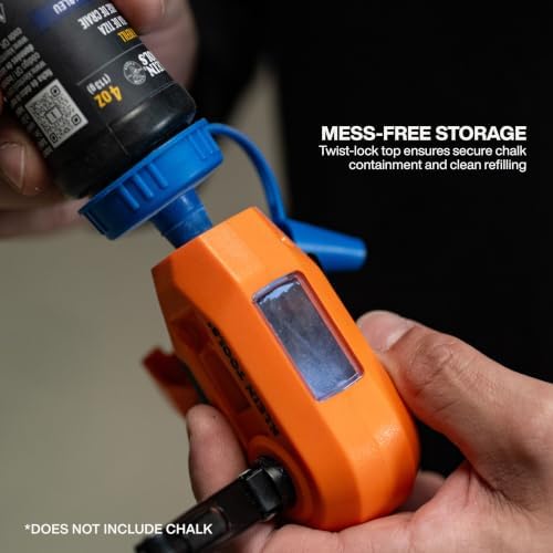 KLEIN TOOLS CHLK30S Compact Chalk Reel, 3:1 Gear Ratio, Quick-Release Spool - Image 3