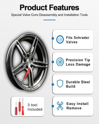 Riseuvo 64Pcs Tire Valve Stem Removal Tool Kit - Image 4
