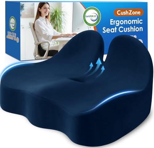 CushZone Ergonomic Seat Cushion, Sciatica Support by CushZone