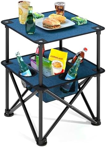 Folding Camping Table, Portable Outdoor Picnic Table, Lightweight Square Camp by ArmorCastle