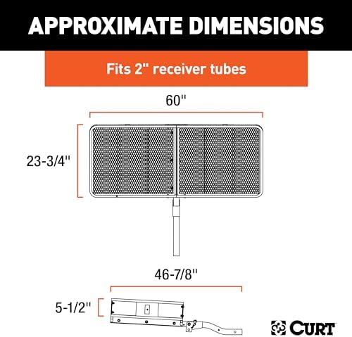 CURT 18153 Folding Hitch Basket Cargo Carrier, 500 lb - Image 2