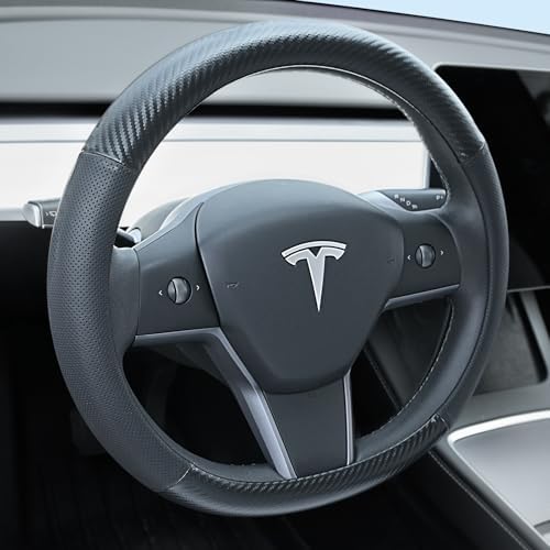 Uxcer Carbon Fiber Leather Steering Wheel Cover by Uxcer