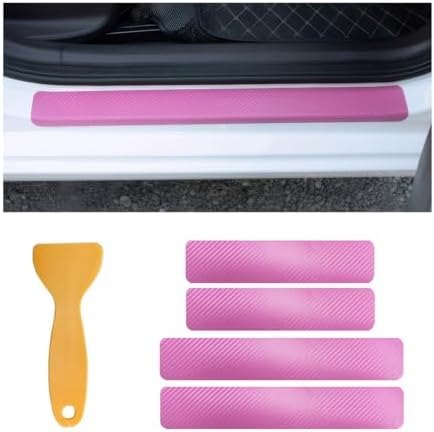 Ohleats 4 PCS Car Door Sill Protectors, Anti Scratch Carbon Fiber Auto by Ohleats