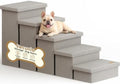 5-Step Wide Dog Stairs with Storage 23" H, Non-Slip Sturdy Pet Steps by Fecuria