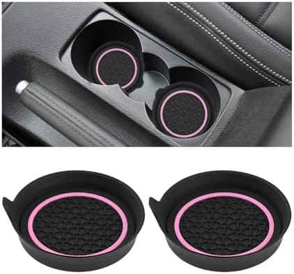 HZEL Car Cup Holder Coasters, Recessed Automotive Drink Mat Decoration by Unknown