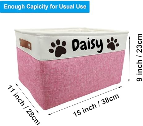 Personalized Dog Toy Basket Dog Toy Box - Image 3
