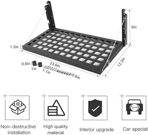 CheroCar for Jeep JK Tailgate Table Rear Foldable Cargo Shelf Aluminum Alloy - Image 4