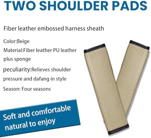 Osilly 2PCS Fiber Leather Seat Belt Shoulder Pads - Image 4
