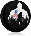 American Flag Spare Tire Cover Bigfoot Hiking Wheel Covers 17 Inch by Unknown