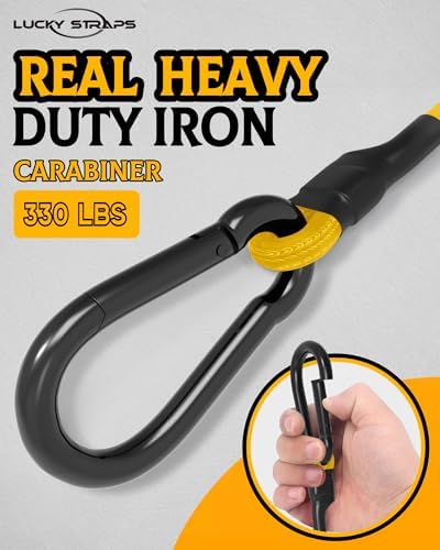 8 Pack 24" Carabiner Bungee Cords Heavy Duty Outdoor, 190 Lb Break Strength - Image 3