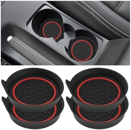 HZEL 4PCS 2.75 Inch PVC Car Cup Holder Coasters by Unknown