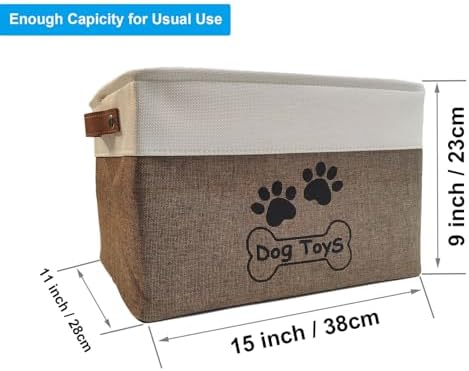 Dog Toy Basket Collapsible Dog Toy Box Foldable Dog Toy Bin - Image 4