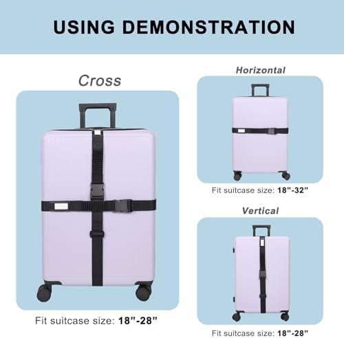 Luggage Straps for Suitcases, Stretchable TSA Approved Suitcase Straps - Image 5