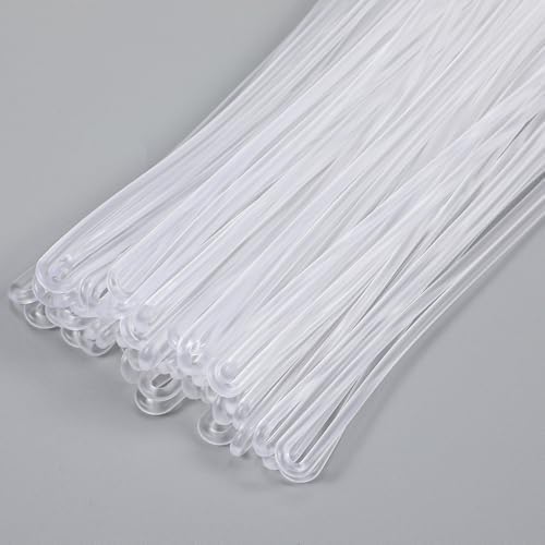 50 Pack 6 Inch Clear Plastic Luggage Tag Straps Loops, Transparent Name Tag - Image 5