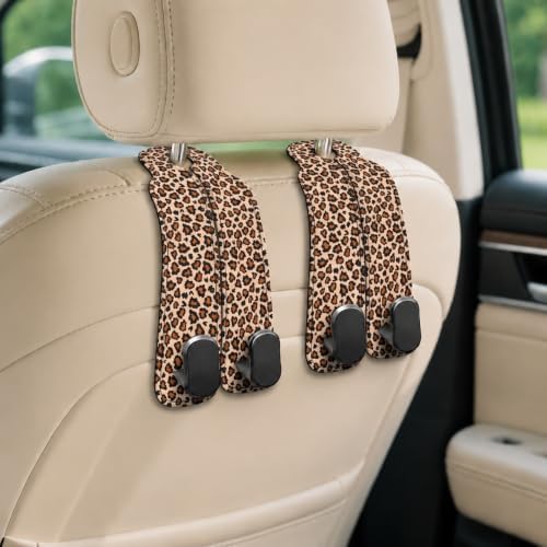 Cute Leopard Car Seat Back Storage Headrest Hooks by Unknown