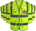 JKSafety 6 Pack Safety Vest for Men Women Reflective JK155 Yellow 2XL by JKSafety