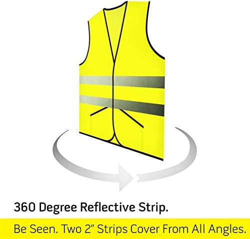 PeerBasics Pocket Safety Vest Bulk Pack Reflective High Visibility Men Women - Image 4