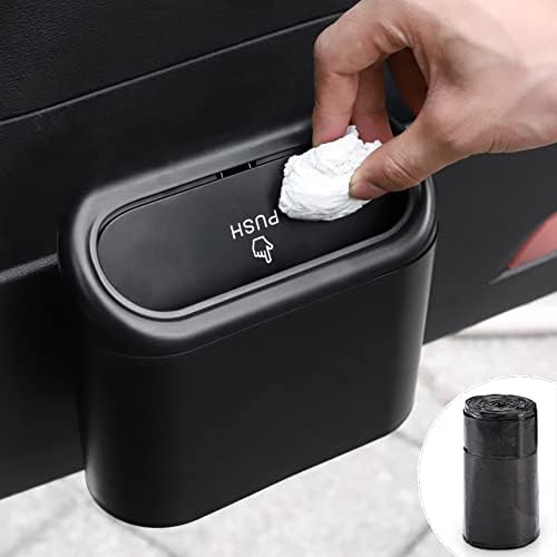 Accmor Car Trash Can with Lid, Mini Auto Dustbin Garbage Organizer with 30 Pcs by Accmor