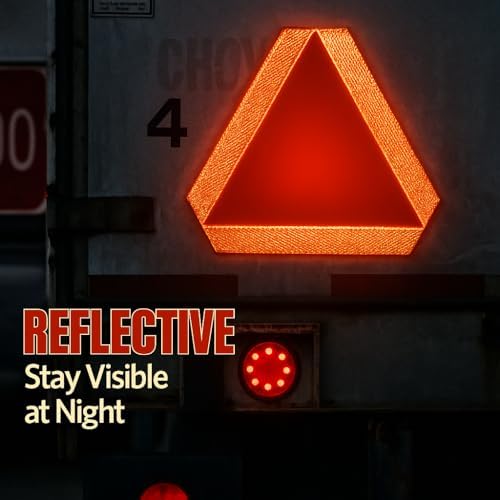 IGNIXIA Slow Moving Vehicle Sign, PVC Vinyl Decal Slow Moving Vehicle Triangle - Image 2