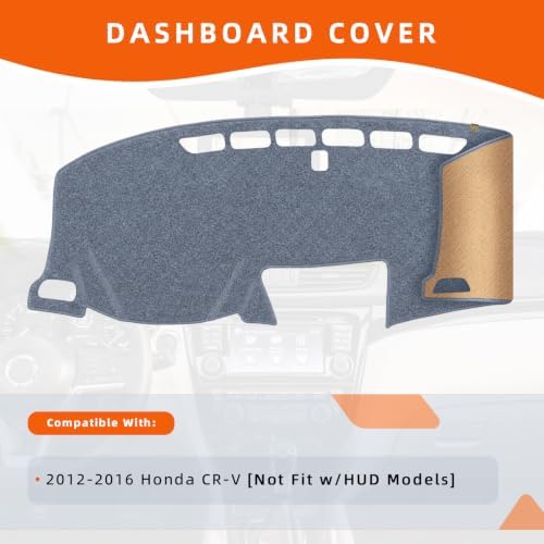 Dashboard Cover Dash Mat Fit for Ho-nda CR-V 2016-2012, Car Dash Board Mat - Image 2