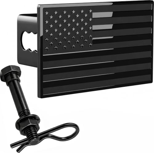 2" American Flag Metal Trailer Hitch Cover by AutoAccessores