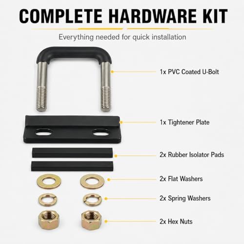 Heavy Duty Anti-Rattle Hitch Tightener Clamp, 1.25" & 2" Hitch Stabilizer - Image 3