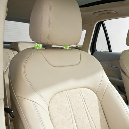 Bling Crystal Headrest Collar Rings, Light Green - Image 4