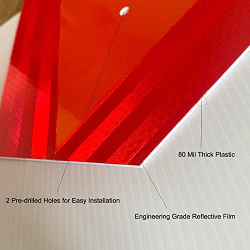 Slow Moving Vehicle Triangle Sign, Plastic Farm Triangle Safety Signs, SMV Sign - Image 2