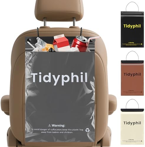 50 Bags Hanging Car Trash Bags Disposable, 2 Gallon Car Garbage Bags. Gray by Unknown