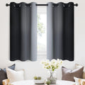 SimpleHome Ombre Black to Grey White Curtains by SimpleHome