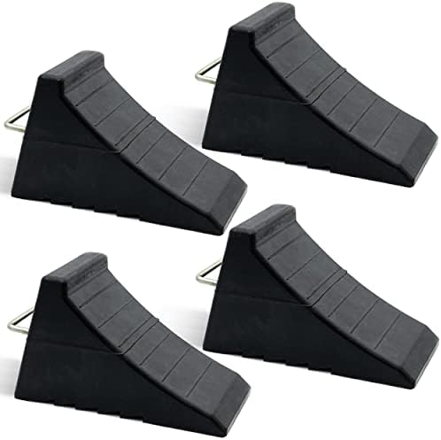 AFA Tooling 8T Heavy-Duty Wheel Chocks, 4 Pack, Two Pairs & Steel Handles by AFAToolingApprovedforAutomotive