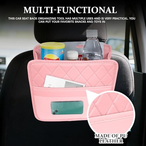 Car Seat Back Organizer, Leather Backseat Hanging Storage Bag, Car Large - Image 6