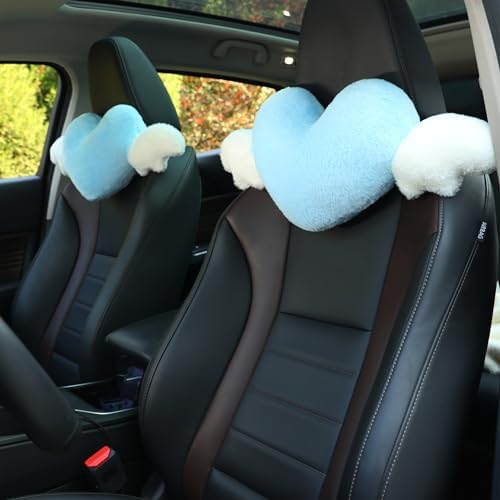 2 Pack Heart Shaped Cute Car Headrest Pillow by Sexysamba