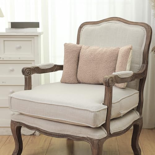 Queekay Fleece Lumbar Support Pillow 3 Section Back Pillow, Light Camel - Image 6