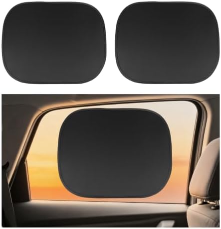 2 PCS Car Side Window Sun Shade, Static Cling Privacy Curtain Rear Window by Unknown