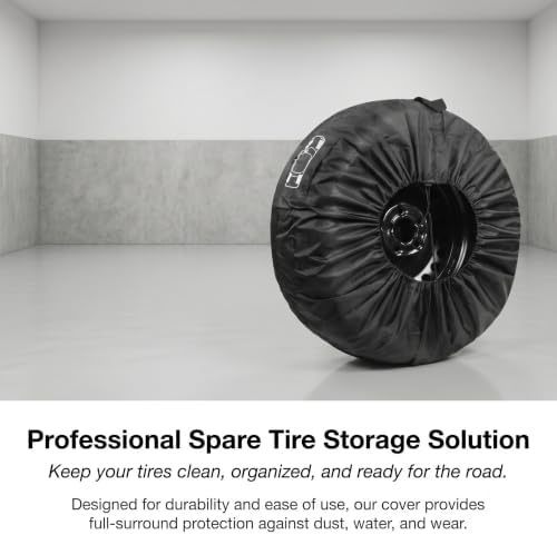 1 PC Spare Tire Cover, 190T Polyester Taffeta Spare Tire Protector - Image 3