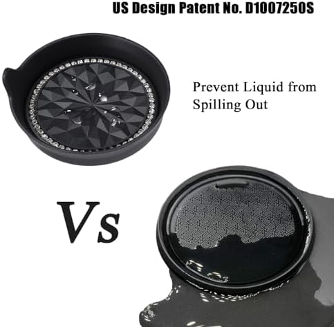 Amooca 2-Pack Car Cup Holder Coaster Bling Crystal Rhinestone Car Interior - Image 6