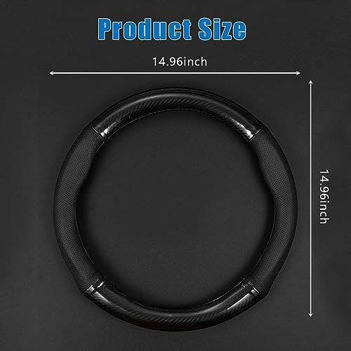 gunhunt 1 Pack Car Breathable Steering Wheel Cover, Carbon Fiber Non-Slip - Image 2
