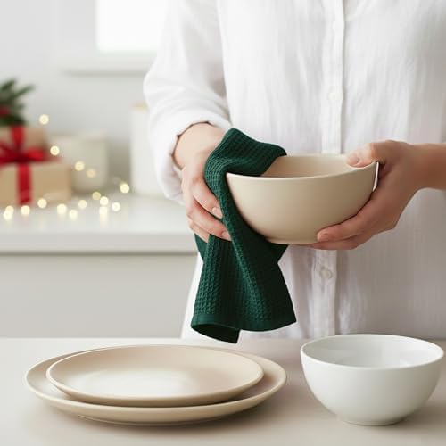 PurpleEssences Solid Kitchen Cloths, Dish Towel 15x25 Set of 6 - Image 4