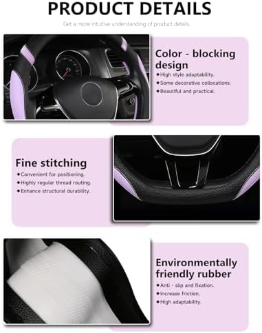 Cxtiy D-Shaped Flat Bottom Steering Wheel Cover - Image 6