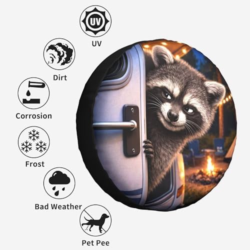 Marshmallow Campfire Spare Tire Cover Wheel Protectors Weatherproof Spare Wheel - Image 6