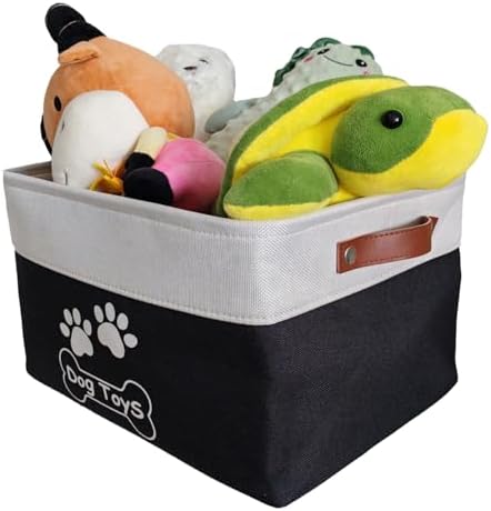 Large Dog Toy Basket Foldable Dog Toy Box Dog Toy Bin - Image 3