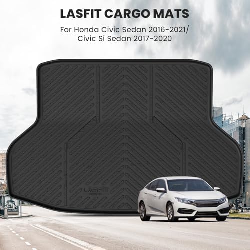 LASFIT All Weather Cargo Mats for Honda Civic 2016-2021 - Image 4