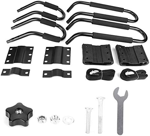 Tbest Kayak Carrier Rack Set Roof Top Mount J Shape Kayak Roof Rack Canoe Boat - Image 2