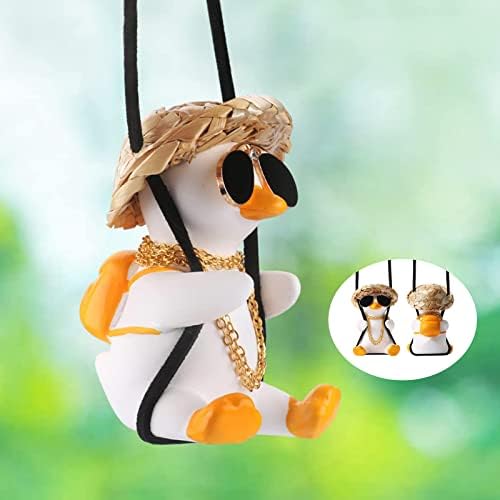 Cool Swinging Duck Car Hanging Ornament Rear View Mirror Funny Xmas Gifts - Image 2