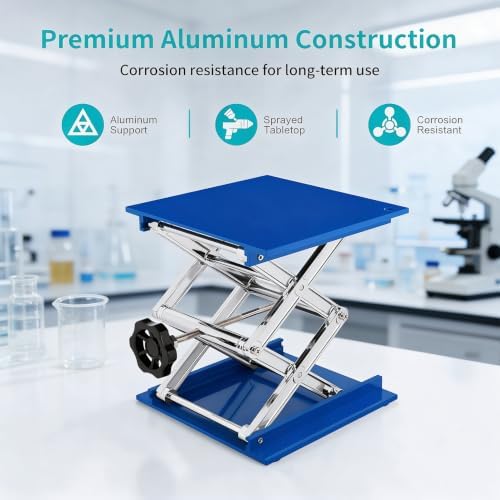 10inch x10inch Lab Jack Stand Platform, Anodized Aluminum Top Deck Laboratory - Image 6