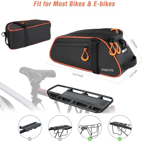MOSISO Bike Rack Bag, 8L Waterproof Bicycle Rear Rack Trunk Bags - Image 4